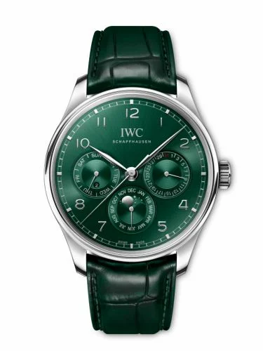 IWC Portugieser Perpetual Calendar 42 Stainless Steel / Green IW3442-07 (IW344207)